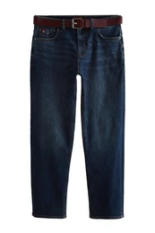 Straight-Jeans Authentische Straight Fit Jeans mit Grtel (2-tlg)