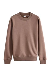 Next Sweatshirt mit Rundhalsausschnitt Braun/Beige