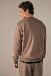 Next Sweatshirt mit Rundhalsausschnitt Braun/Beige