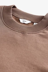 Next Sweatshirt mit Rundhalsausschnitt Braun/Beige