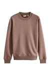 Next Sweatshirt mit Rundhalsausschnitt Braun/Beige