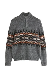 Troyer Regular Fit Troyer mit Wolle und Fairisle-Muster (1-tlg)