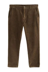 Next Chinohose Slim Fit Chinohose Khaki/Dunkelgrün/Braun