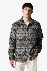 Next Hemdjacke im Navajo-Stil mit Borgfutter Beige/Schwarz/Creme/Grau/Hellblau