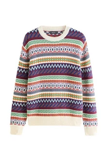 Next Rundhalspullover Regular Fit Norwegerpullover