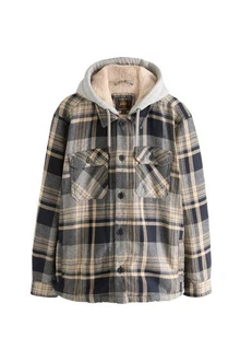 Next Hemdjacke mit Teddyfutter und Kapuze