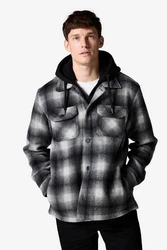 Next Hemdjacke mit Teddyfutter und Kapuze Karierte