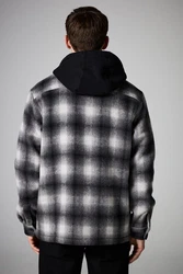 Next Hemdjacke mit Teddyfutter und Kapuze Karierte