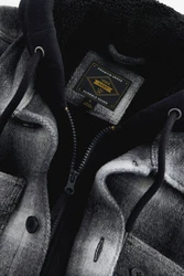 Next Hemdjacke mit Teddyfutter und Kapuze Karierte