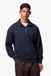 Next Trophy Sweatshirt mit Reißverschlusskragen Dunkelblau/Blau