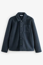 Next Hemdjacke im Wolllook Hellblau/Blau/Dunkelblau