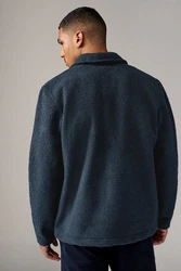 Next Hemdjacke im Wolllook Hellblau/Blau/Dunkelblau