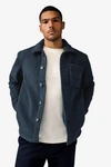 Next Hemdjacke im Wolllook Hellblau/Blau/Dunkelblau
