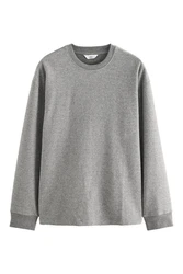Next Langarmshirt mit Rundhalsausschnitt Grau/Hellgrau/Dunkelgrau
