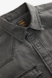 Next Jeanshemd Denim-Langarmshirt Dunkelgrün/Dunkelgrau/Grau/Khaki/Hellgrau