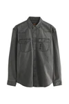 Next Jeanshemd Denim-Langarmshirt Dunkelgrün/Dunkelgrau/Grau/Khaki/Hellgrau