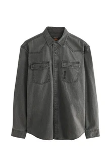 Next Jeanshemd Denim-Langarmshirt