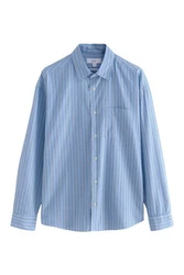 Next Langarmhemd Hellblau/Blau/Dunkelblau
