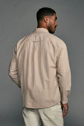 Next Langarmhemd Braun/Beige/Khaki/Weiß