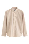 Next Langarmhemd Braun/Beige/Khaki/Weiß