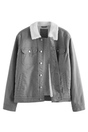 Jeansjacke Jeans-Truckerjacke mit Teddyfellkragen (1-St)