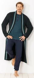 Hajo Bademantel Kimono Mantel Dunkelgrün