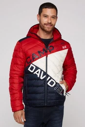 Steppjacke mit Colour-Blocking und Rcken-Print