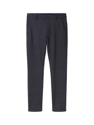 TOM TAILOR Chinohose JERSEY SLIM CHINO Travis Dunkelblau/Hellblau