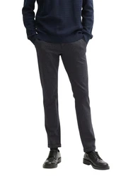 TOM TAILOR Chinohose JERSEY SLIM CHINO Travis Dunkelblau/Hellblau