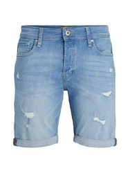 Jack & Jones Jeansshorts JJIRICK JJICON Shorts Hellblau/Blau