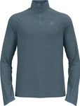 Odlo Mid Layer 1/2 Zip Run Easy Warm Langarmshirt Essential Thermal Grau/Blau/Hellblau/Dunkelblau