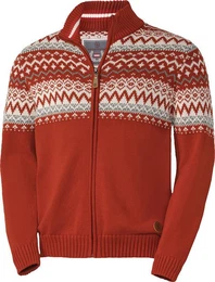 Strickjacke Mit charakteristischem Norweger-Muster