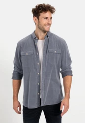 camel active Langarmhemd Dunkelblau/Blau/Grau/Hellblau