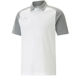 PUMA T-Shirt teamCUP Casuals Poloshirt Grau/Silber/Hellgrau