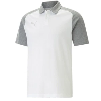 PUMA T-Shirt teamCUP Casuals Poloshirt Grau/Silber/Hellgrau PUMA T-Shirt teamCUP Casuals Poloshirt Grau/Silber/Hellgrau