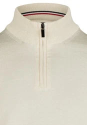 HECHTER PARIS Strickpullover Regular Fit Khaki/Beige/Weiß