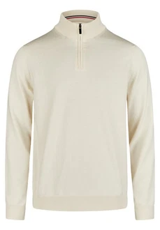 HECHTER PARIS Strickpullover Regular Fit Khaki/Beige/Weiß