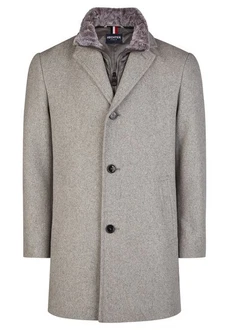 HECHTER PARIS Langmantel Grau/Braun/Beige