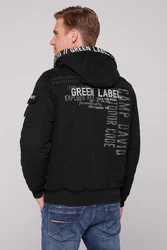 CAMP DAVID Blouson mit abnehmbarer Kapuze Schwarz/Creme