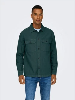 ONLY & SONS Langarmhemd ONSOLIVER smaragd