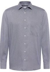 Eterna Langarmhemd COMFORT FIT Dunkelblau/Hellblau/Grau/Braun