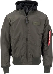 ALPHA INDUSTRIES Jacke 'MA-1 D-Tec' Dunkelgrün/Khaki
