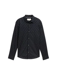 TOM TAILOR Denim Hemd rostbraun/schwarz/wei