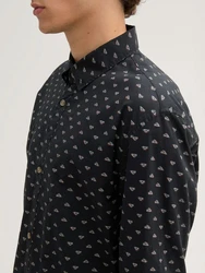 TOM TAILOR Denim Hemd rostbraun/schwarz/wei