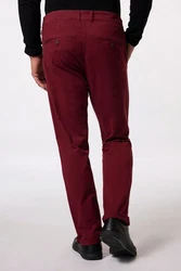 Boston Park 5-Pocket Jeans Chino Bauchfit Bund seitlich elastisch Dunkelrot/Braun/Rot