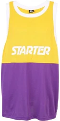 Starter T-Shirt Split Mesh Tank Top Lila/Gelb/Dunkelblau