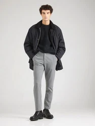SELECTED HOMME Chinohose SLHROBERT (1-tlg) Hellgrau/Grau