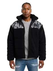 CARLO COLUCCI Sweatjacke Doblander Schwarz/Hellblau/Braun