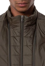 RedBridge Steppjacke Blazer-Stil mit abnehmbarem Kragen Khaki/Dunkelgrün/Grau/Braun