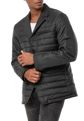 RedBridge Steppjacke Blazer-Stil mit abnehmbarem Kragen Dunkelgrau/Schwarz/Grau